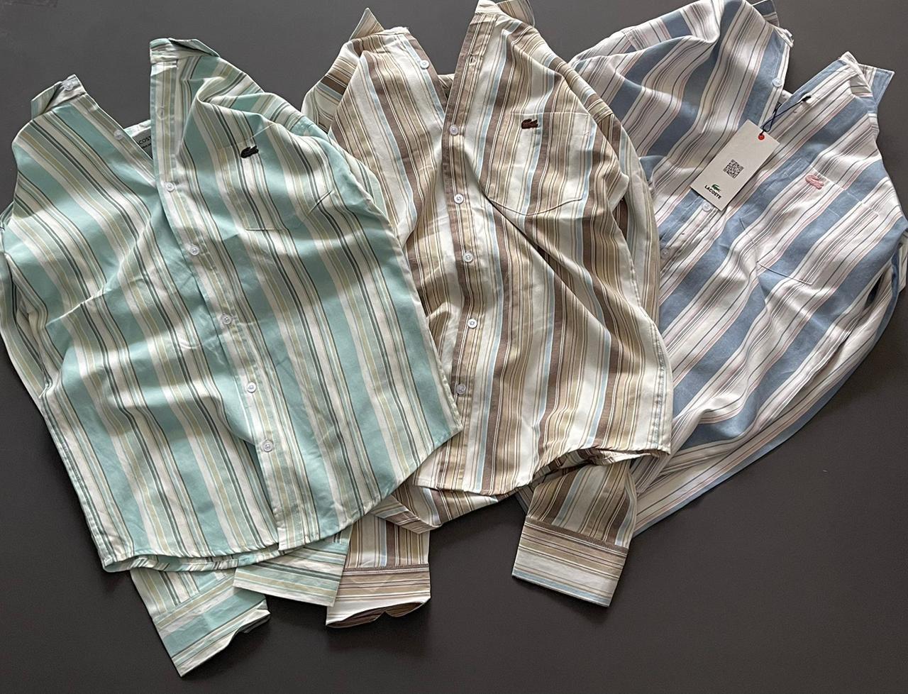 Striped Button-Up Shirts