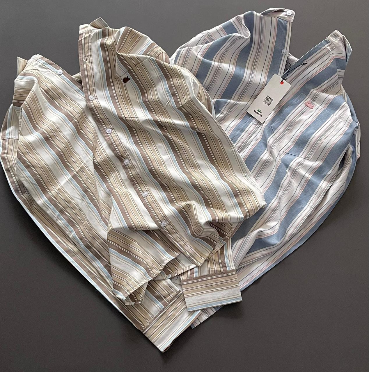 Striped Button-Up Shirts